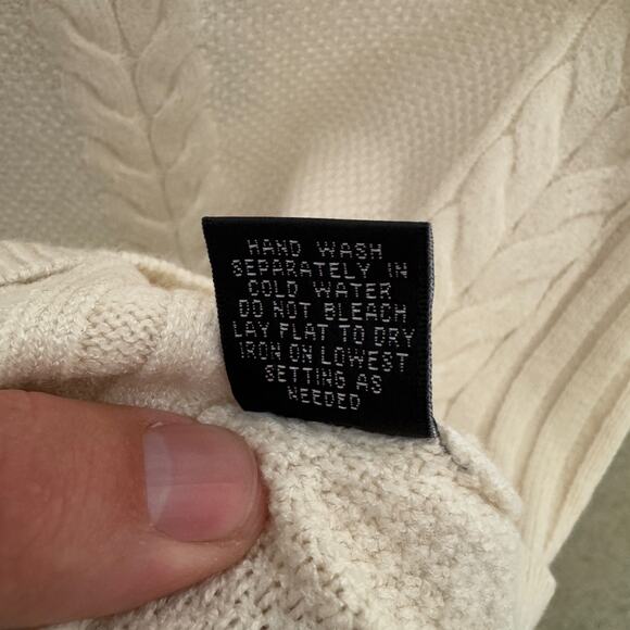 Cyrus Cream Knit Long Sleeve Pullover Sweater US Women's S - Picture 5 of 9